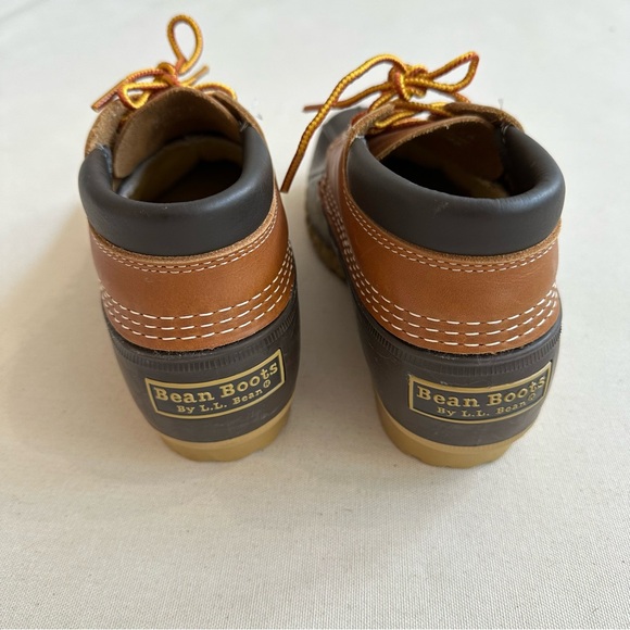 Vintage LL Bean Low Bean Boots Leather Rubber 3 Eye Insulated Size 7 - Picture 5 of 8